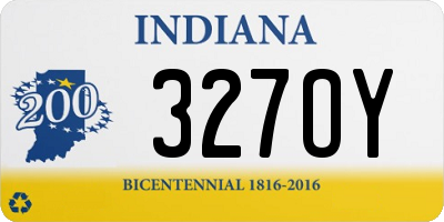 IN license plate 327OY