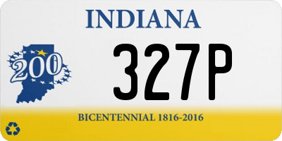 IN license plate 327P