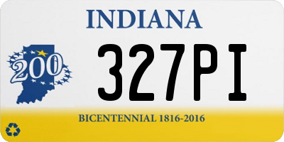IN license plate 327PI
