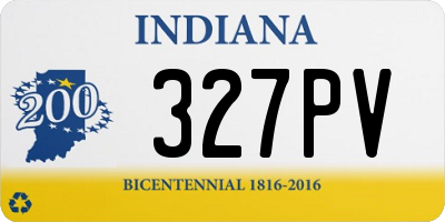 IN license plate 327PV