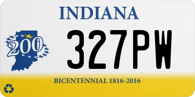 IN license plate 327PW