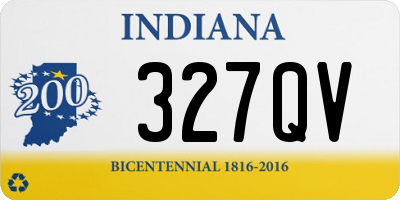 IN license plate 327QV