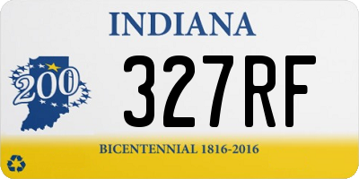 IN license plate 327RF
