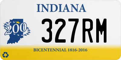 IN license plate 327RM