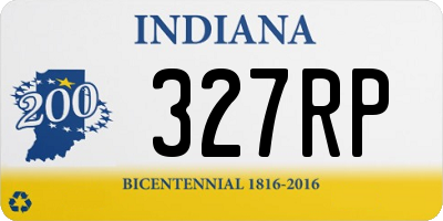 IN license plate 327RP