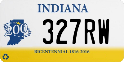 IN license plate 327RW