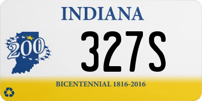 IN license plate 327S