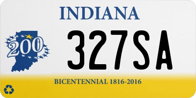 IN license plate 327SA