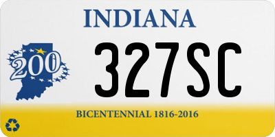 IN license plate 327SC