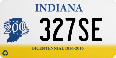 IN license plate 327SE