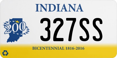 IN license plate 327SS