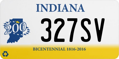 IN license plate 327SV