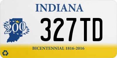 IN license plate 327TD