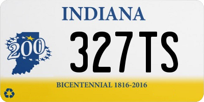 IN license plate 327TS