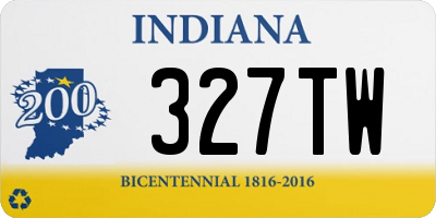 IN license plate 327TW