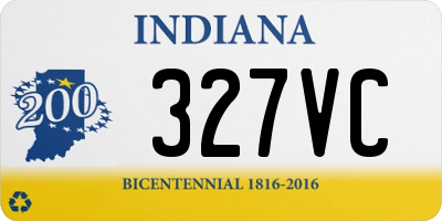 IN license plate 327VC