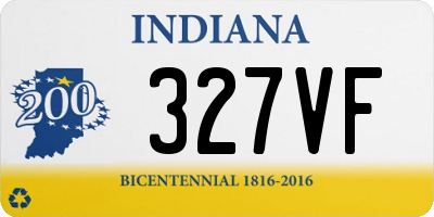 IN license plate 327VF
