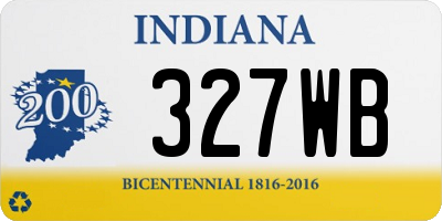 IN license plate 327WB