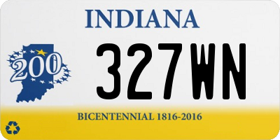 IN license plate 327WN