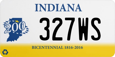 IN license plate 327WS