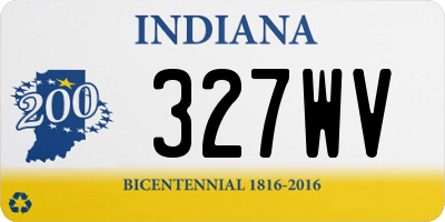 IN license plate 327WV