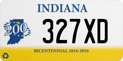 IN license plate 327XD