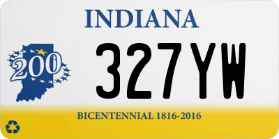 IN license plate 327YW