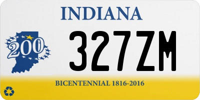 IN license plate 327ZM