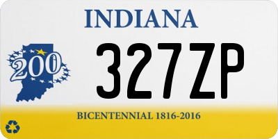 IN license plate 327ZP