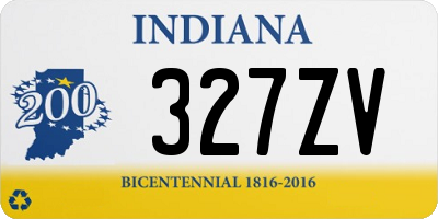 IN license plate 327ZV