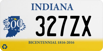 IN license plate 327ZX