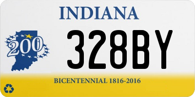 IN license plate 328BY