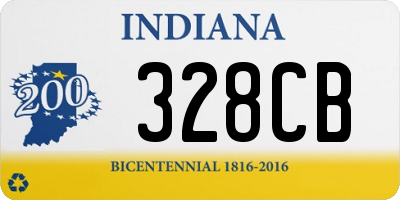 IN license plate 328CB