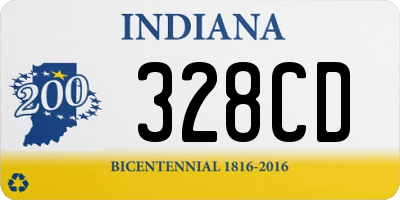 IN license plate 328CD