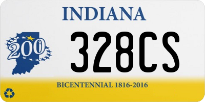 IN license plate 328CS