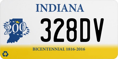 IN license plate 328DV