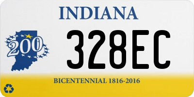 IN license plate 328EC