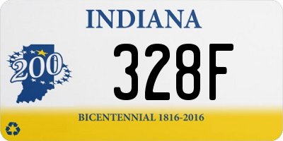 IN license plate 328F