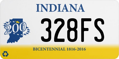 IN license plate 328FS