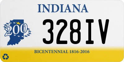 IN license plate 328IV