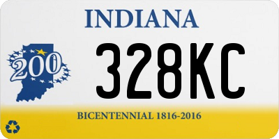 IN license plate 328KC