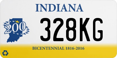 IN license plate 328KG