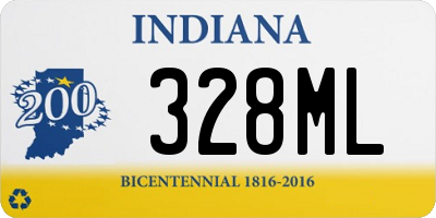 IN license plate 328ML