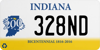IN license plate 328ND