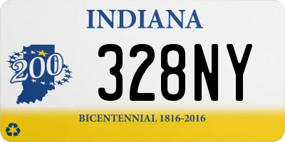 IN license plate 328NY