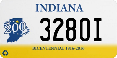 IN license plate 328OI