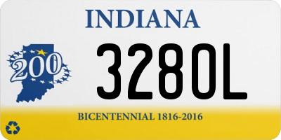 IN license plate 328OL