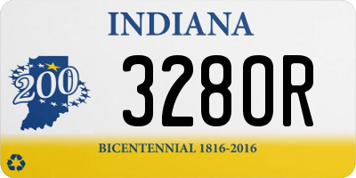 IN license plate 328OR