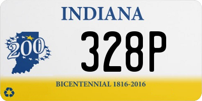 IN license plate 328P