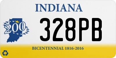 IN license plate 328PB